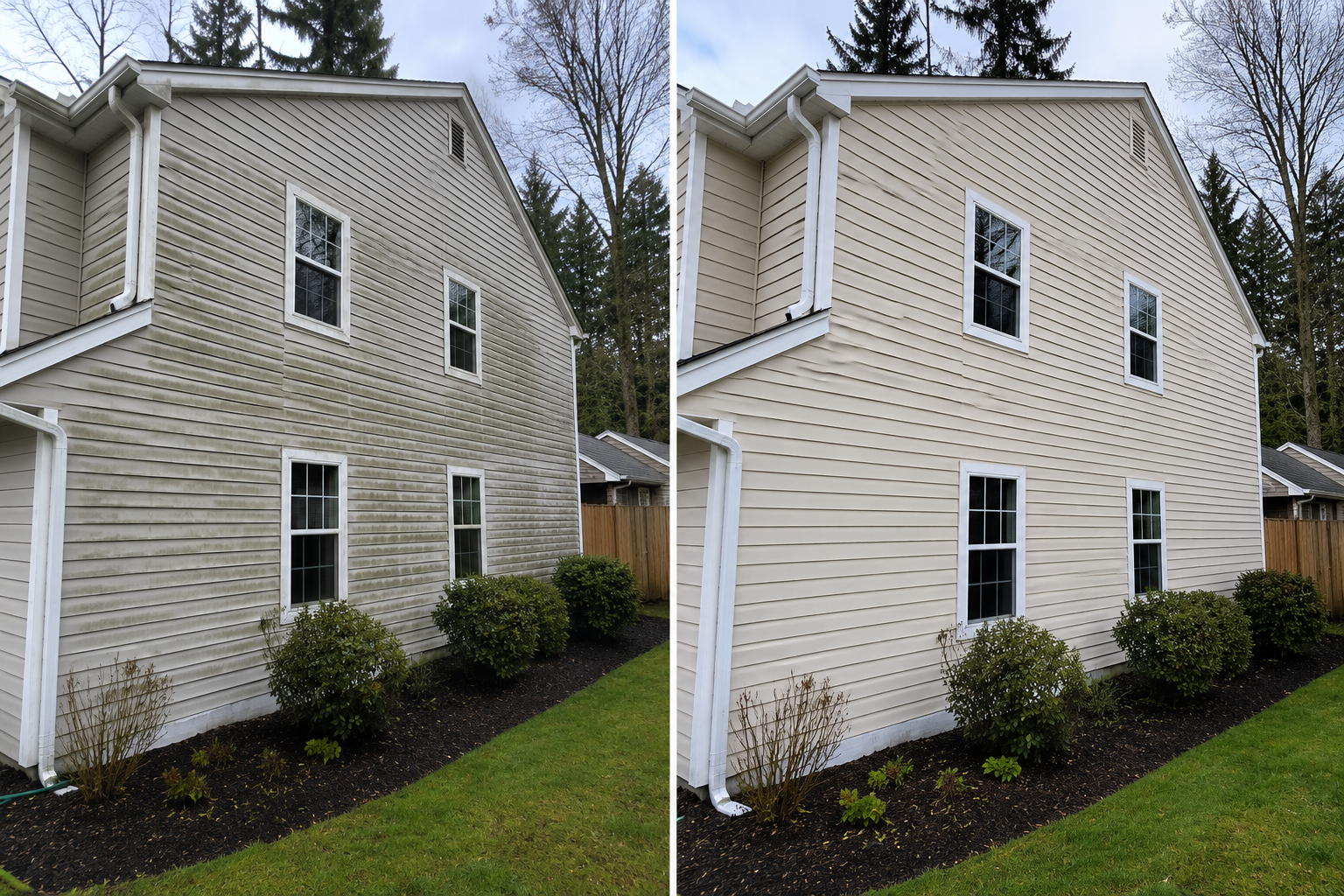 House wash before and after